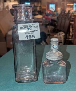 B.F.C Co ink well and Glass Bottle