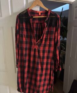 Joe fresh large plaid dress top
