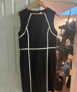 Calvin Klein black and white zip up dress size 12
