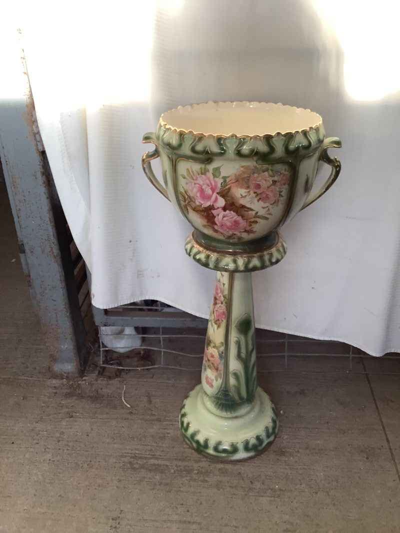 Stoke on Trent “Rose” Jardiniere with matching stand