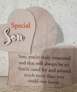 Son heart plaque 6x7 in