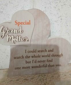 Grandmother heart plaque 6x7in