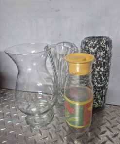 Pitcher , maple syrup container, vases