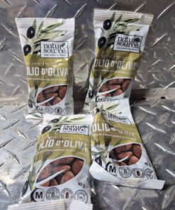 4 snack packs of almonds