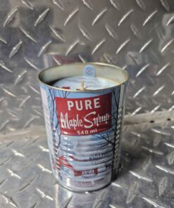 Pure maple syrup smell candle in maple syrup tin