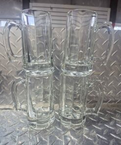 4 clear mugs