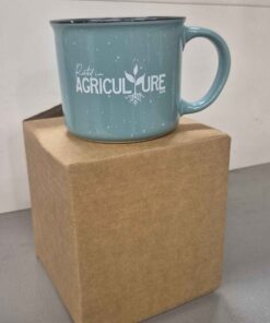 Rooted in agriculture glass mug