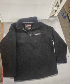 Black Case IH Choko 1/4 zip Sherpa fuzzy winter jacket SMALL