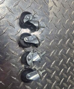 Set of four threaded stem roller casters