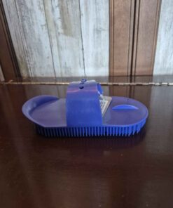 Blue curry comb