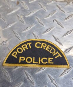 Port credit iron on, police patch half round