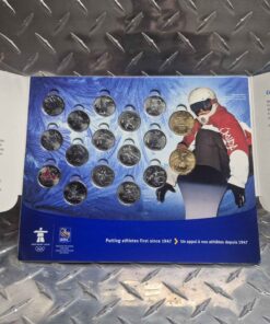 2010 Vancouver, Canadian olympics, complete coin, set a single coloured
