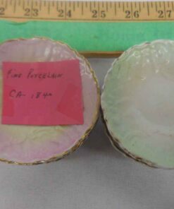 6 fine porcelain butter pats circa 1840