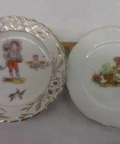 2 child's antique side plates
