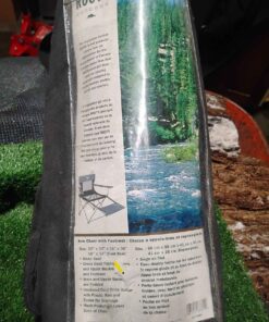 Roots folding camping chair with leg rest
