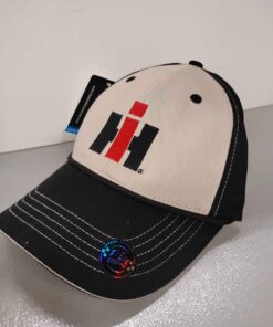 IH beige white ball cap