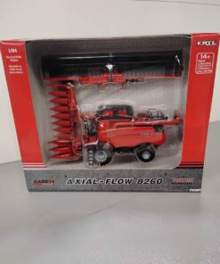 Case IH axial flow 8260 combine with corn and grain head 1/64 scale