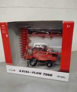 Case IH axial flow 7260 combine with corn and grain head 1/64 scale