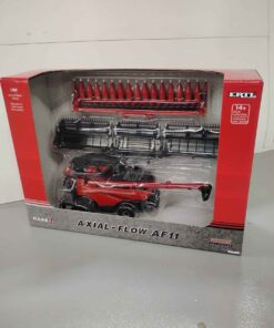 Case IH axial flow AF11 with wheels combine with corn and grain head 1/64 scale