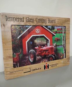 Case IH tempered glass cutting board
