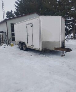 16 foot x 8 foot enclosed trailer Barn doors super heavy duty double 5000 pound axle