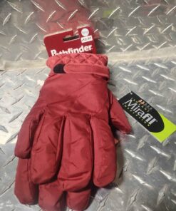 Red gloves with mirafill medium