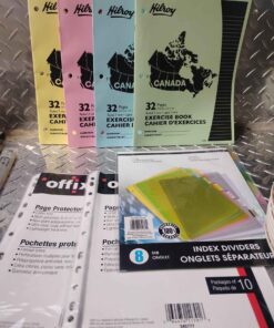 4 ...32 page notebooks qty 2 page protectors and index dividers