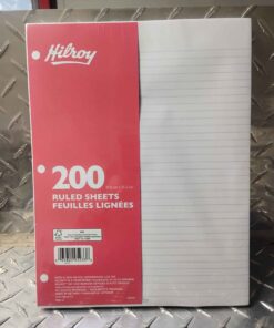 Pack of 200 lined sheets