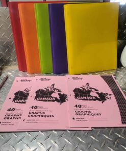 Qty 3 graph books and 5 file holders