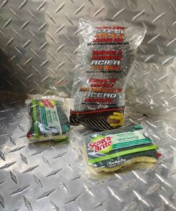 2 Scotch braid and pack of two scourers