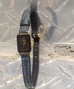 Citizen black face and band wrist watch