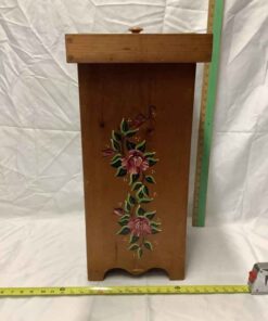 Folk Art Painted Potato/Trash Bin