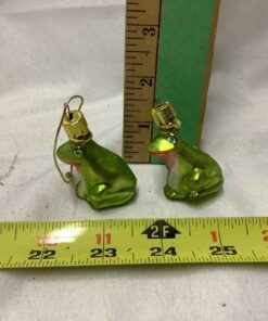 Glass Frog Prince Ornaments (2)