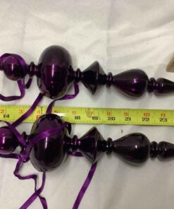 Purple Glass Ornaments (2)