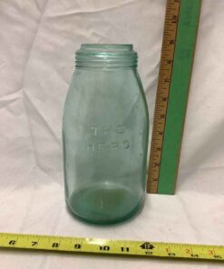 Antique “The Hero” Mason/Fruit Jar - Aqua Green