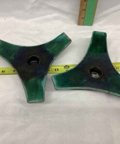 Glazed Pottery Candle Holders