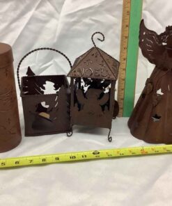 Rustic Metal Cut Out Candle Holders