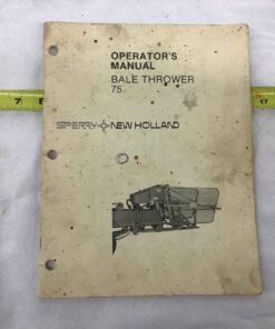 New Holland Bale Thrower 75 Operators Manual