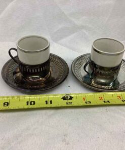 Bellini Silver-plated Demi-tasse cup & saucers