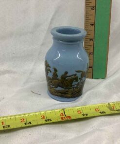 Antique 1860s era Prattware Jar - Fox Hunting Design