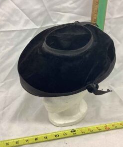 Vintage Black Velvet Hat
