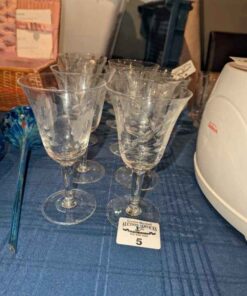 Cornflower patterned Wine Glasses
