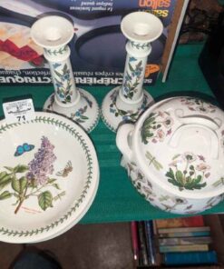 Botanic Garden Dishes, Covered bowl, candle stick holders