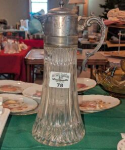 Vintage Glass/silver pitcher