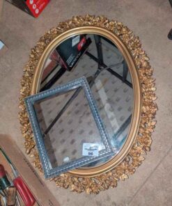 Ornate oval and square wall mirrors