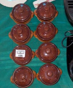 Covered stoneware bowls