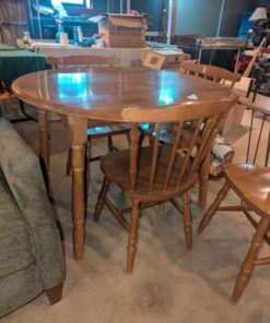 Dining set; Round table and four chairs