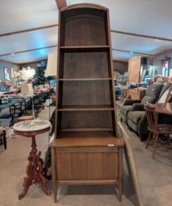 Mid century modern Deilcraft record cabinet with hutch & Teak Finish