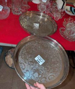 Silver plated serving trays