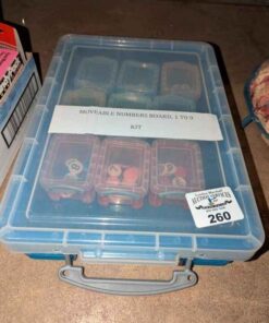 Small storage containers with numbers